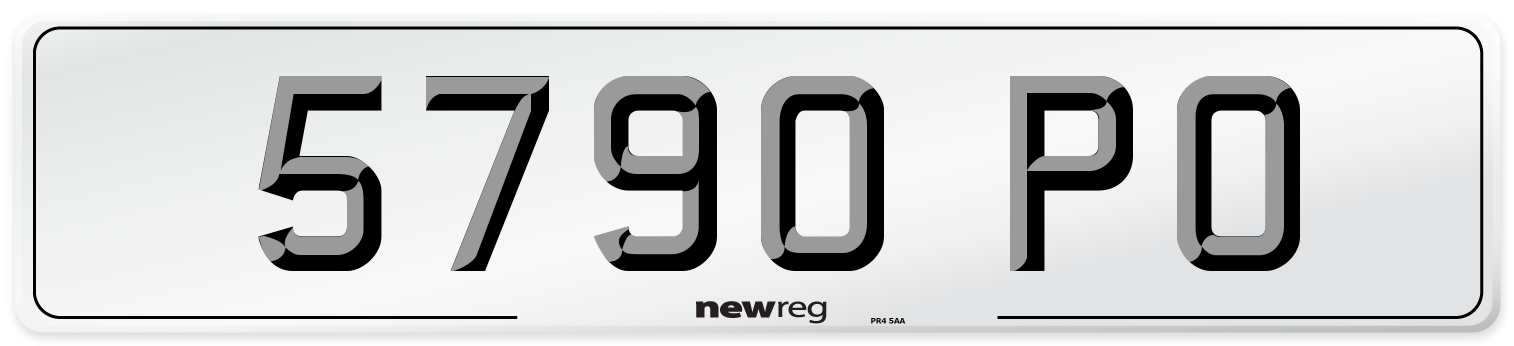 5790 PO Number Plate from New Reg
